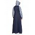 Sports  Abaya with hood jersey - Navy Blue